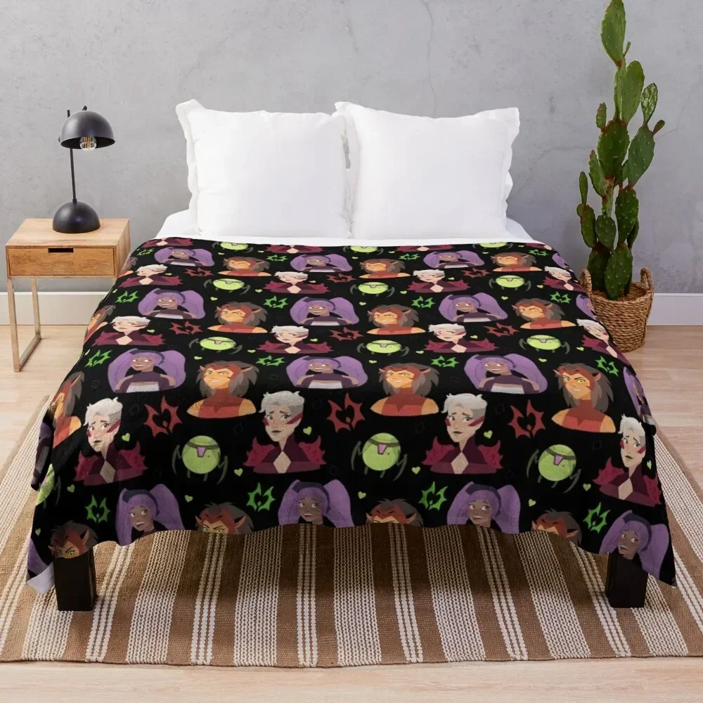 

Horde Best Friend Squad Pattern (Black) Throw Blanket Winter beds manga Travel heavy to sleep Blankets