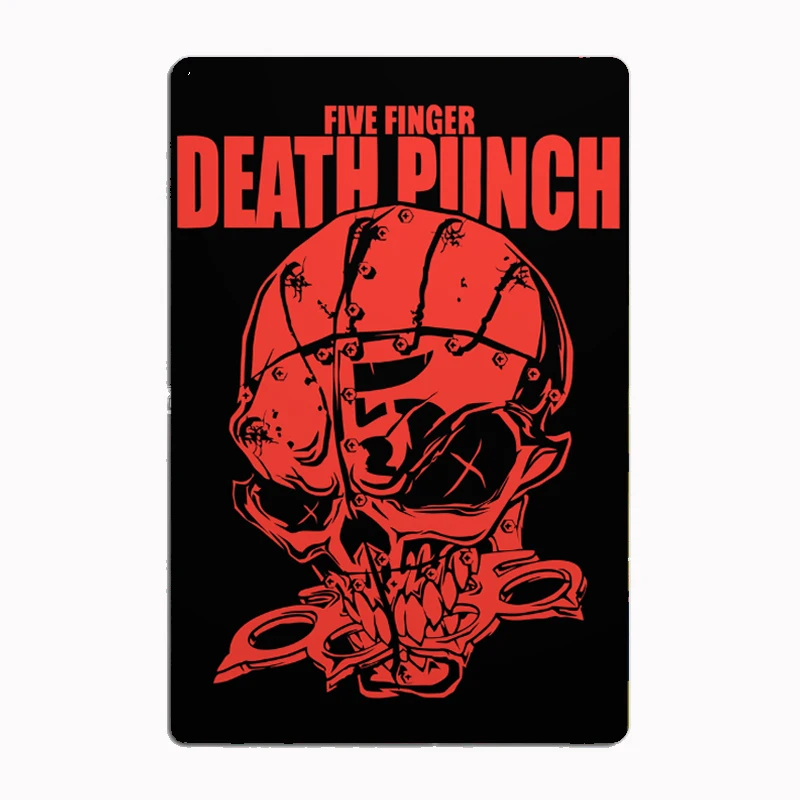 Five Finger Death Punch Metal Sign Mural Painting Cinema Living Room Cinema Funny Tin Poster Retro Man Cave Home Tavern