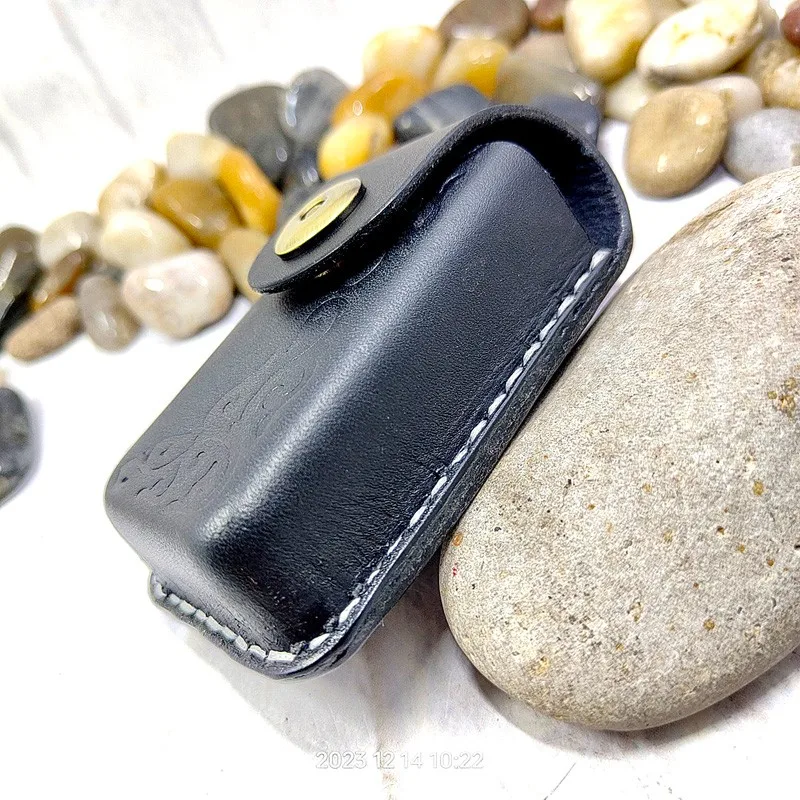 Blongk Universal Car Key Holder Waist Bag Car Key Case Pack Genuine Leather Sheath Hand-Made DFD