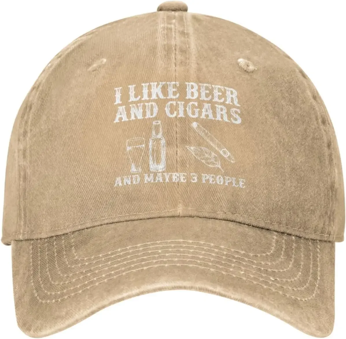 Saftbak Funny Hat I Like Beer and Cigars and Maybe 3 People Hat Women Dad Hats Fashionable Cap