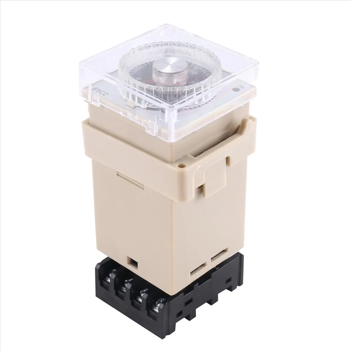 A72Z 1PCS E5C2 Guide Rail Type Temperature Controller 220V 0~399℃ Digital Display Pointer Control Switch(B)