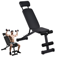 Folding Weight Bench, Work Out Bench, Foldable Strength Training Benches, Full Body Exercise Supplies for Chest, Legs