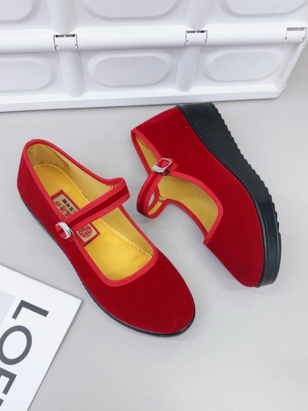 Comfortable Breathable Thick Bottom Tuan Shoe Laced Casual Slip-On Classic Black Beijing Cloth Shoes Hotel Protocol Work Shoes