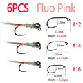 6 piezas rosa fluorescente