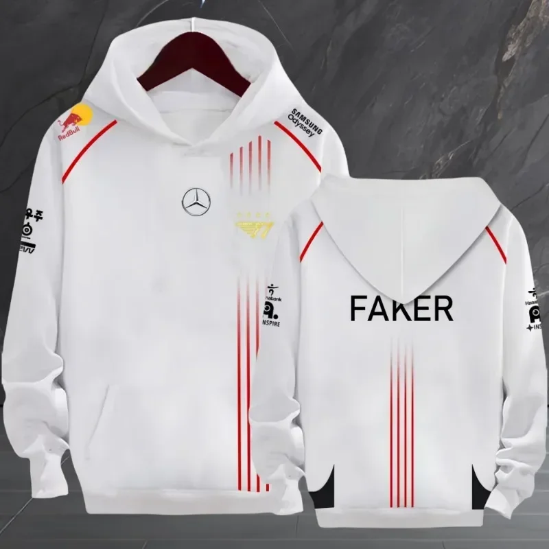 24/25 The Latest Hot Hoodie T1 Team Jersey FAKER with The Same Spring and Autumn Parent-child Wear Hoodie Is Comfortable