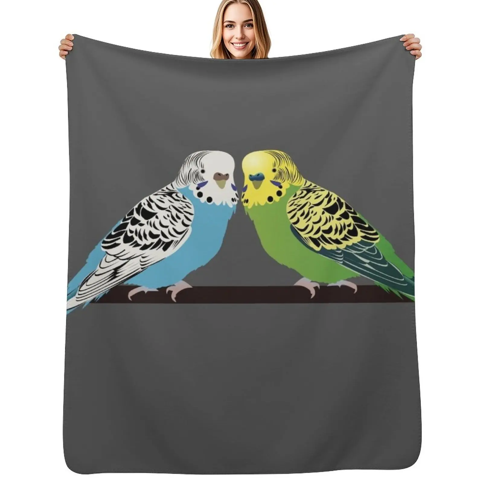 

Budgies Throw Blanket Soft Plaid Beautifuls Sofas Heavy Blankets
