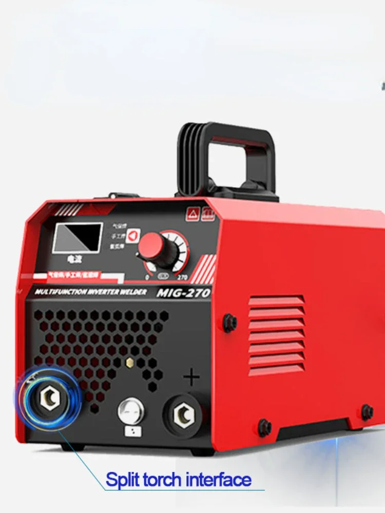 220V MIG Welding Machine 0.5-5mm Mini Semi-automatic Welding Machine Gas Free Flux Core Wire Inverter 1KG Capacity MIG Welder