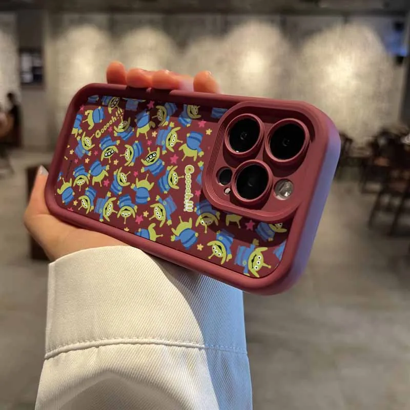 Disney toy story alienígena para apple iphone 17 17air 16 16e 15 14 13 12 mini 11 pro max olho escada caso de telefone funda capa escudo