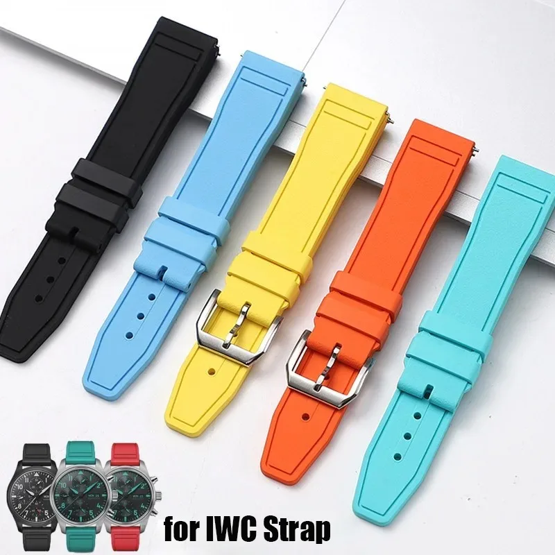 Quick Release Watch Straps for IWC PILOT Portugal PORTOFINO 20mm 21mm 22mm Premium Grade Rubber Bands Waterproof Sport Bracelets