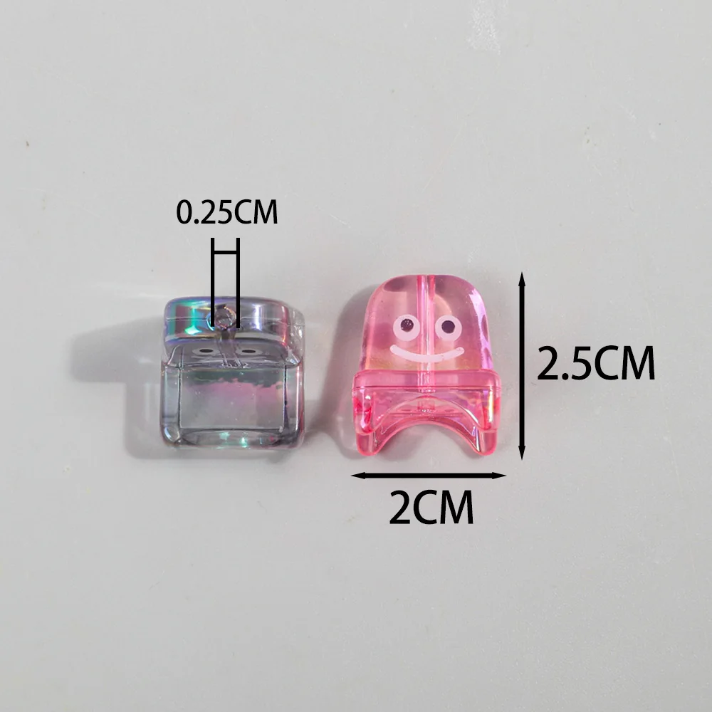 6pcs Cute Cartoon Planar Backrest Chair Acrylic Bead Charms Pendant for DIY Jewelry Making Keychain Necklace Earring Accessories