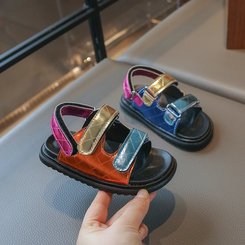 2026 Summer Flat Children Shoes Hemp Rope Set Foot Beach Sandals Outdoor All-match Casual Slippers Large Size Baby Girl Shoes