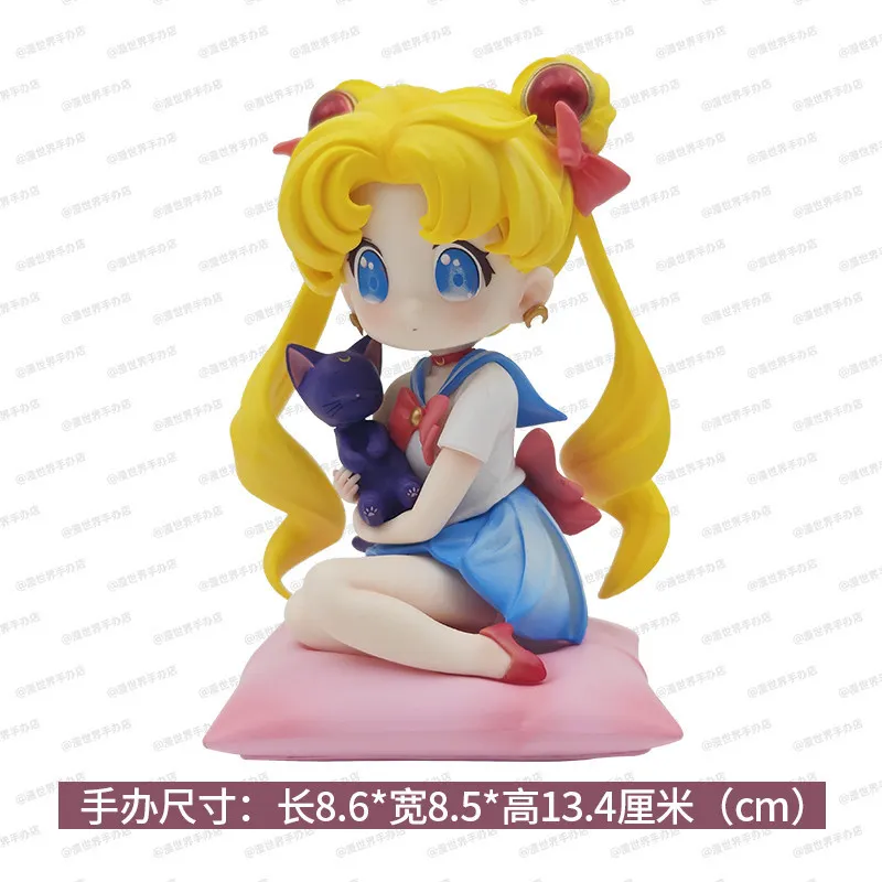 Kawaii Q-Style assis marin lune & Usagi Tsukino Gk Statue-anime assis châssis de voiture modèle ornements figurine à collectionner pour les Fans