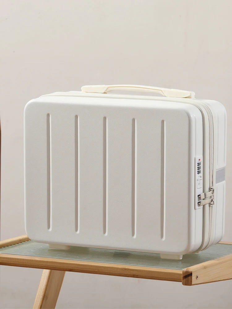 stylish-small-15-inch-luggage-box-password-protected-makeup-storage-suitcase-handheld-fashion-trend-polyester-inner-material