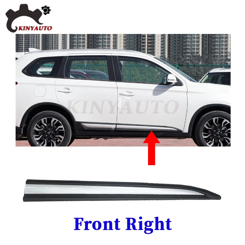 Voor Mitsubishi Outlander 2016 17 18 19 20 Side Modding Chromen Voor Achterdeur Garnituur Anti-Kras Strip Trim Beschermplaat