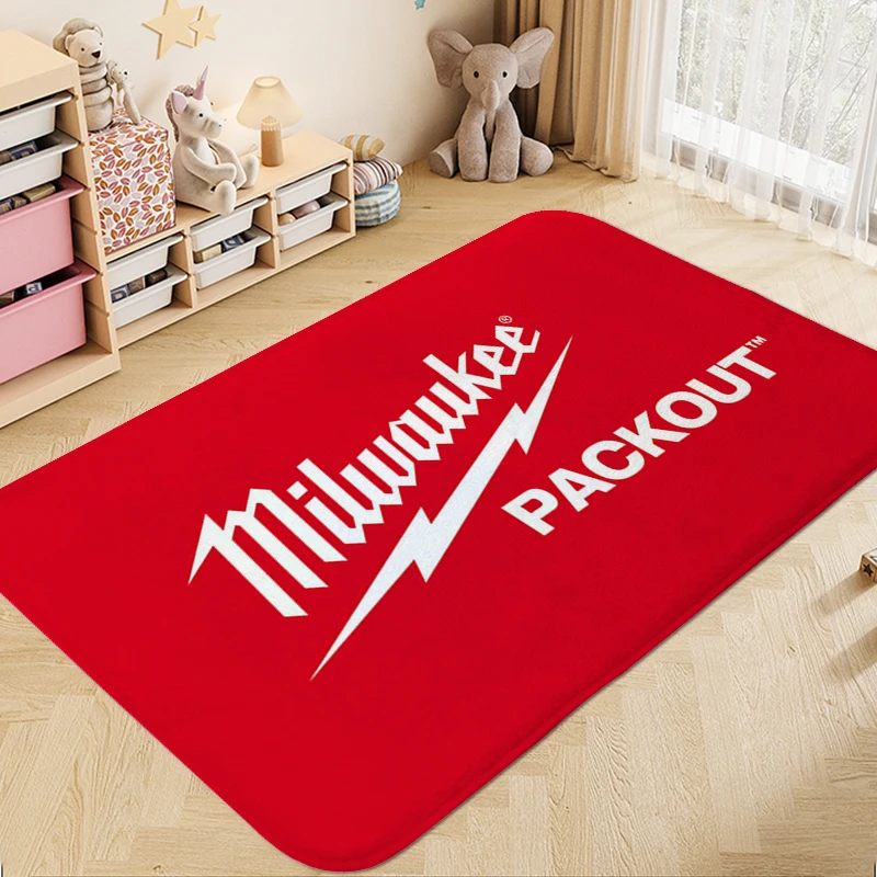 Washable Non-slip Kitchen Mats A-Milwaukees Anime Carpet for Bedroom Sleeping Room Rugs Useful Things Home Entrance Mats Bathmat