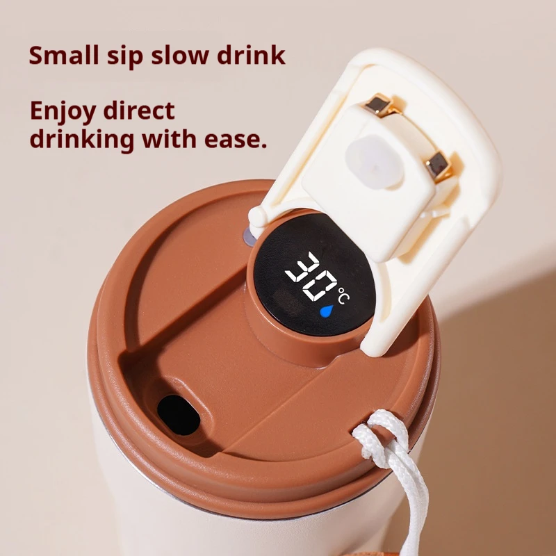 450ML LED Temperature Display Stainless Steel Thermal Water Bottle Coffee Cup Travel Vacuum Flask Keep Cold and Heat Thermal Mug - view 4