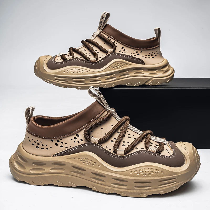 

Летние модные мужские лоферы из дышащей сетки, повседневная обувь без шнурков, мужские полутапочки на платформе, удобные кроссовки для ходьбы