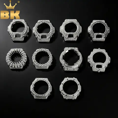 TBTK HipHop Iced Out Moissanite Watch Bezel For GA2100 DW6900 GA110 Luxury Bling Watch Replacement Frame Accessories