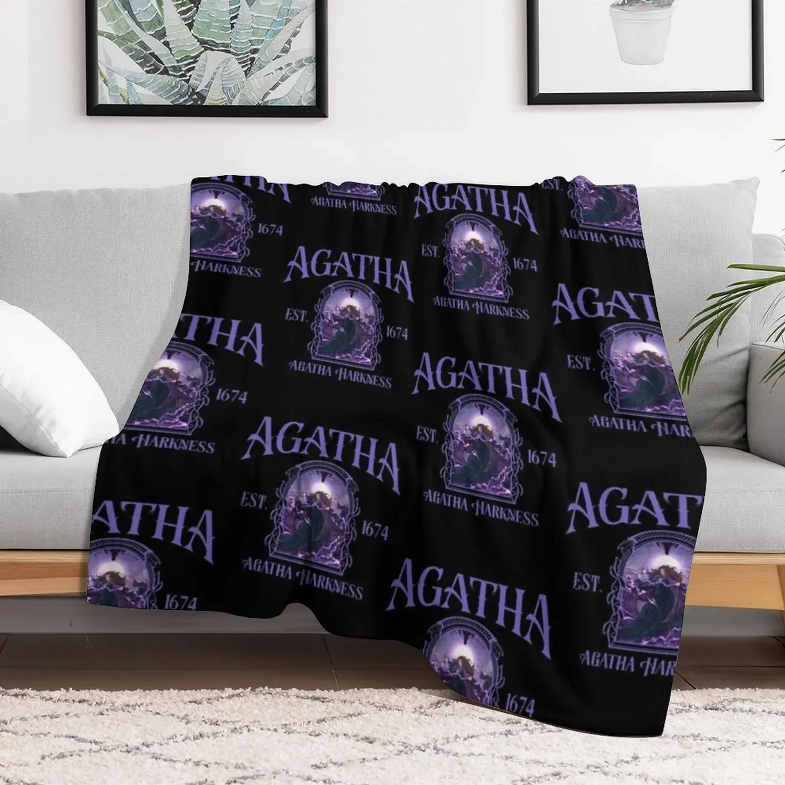 Agatha Harkness EST 1674 Throw Blanket for sofa Summer Beddings Single Soft Plush Plaid Blankets