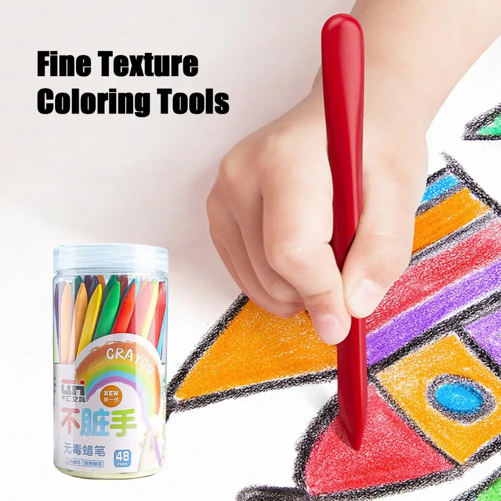 

Fine Texture Coloring Tools Coloring Pen Set with Stacking Crayons Holder Bright Colors Ergonomic Design Artistic for Kids