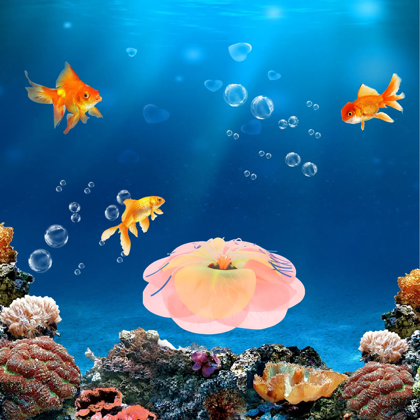 

Silicone Coral Adornment Simulation Water Grass Safe Material Aquarium Decor Realistic Shape Fish Tank Accessories Natural