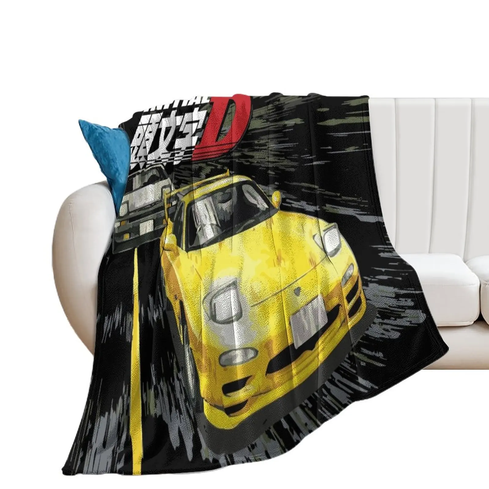 Initial D - Mountain Drift Racing Tandem fd3s vs AE86 Throw Blanket warm for winter Blankets For Baby funny gift Blankets