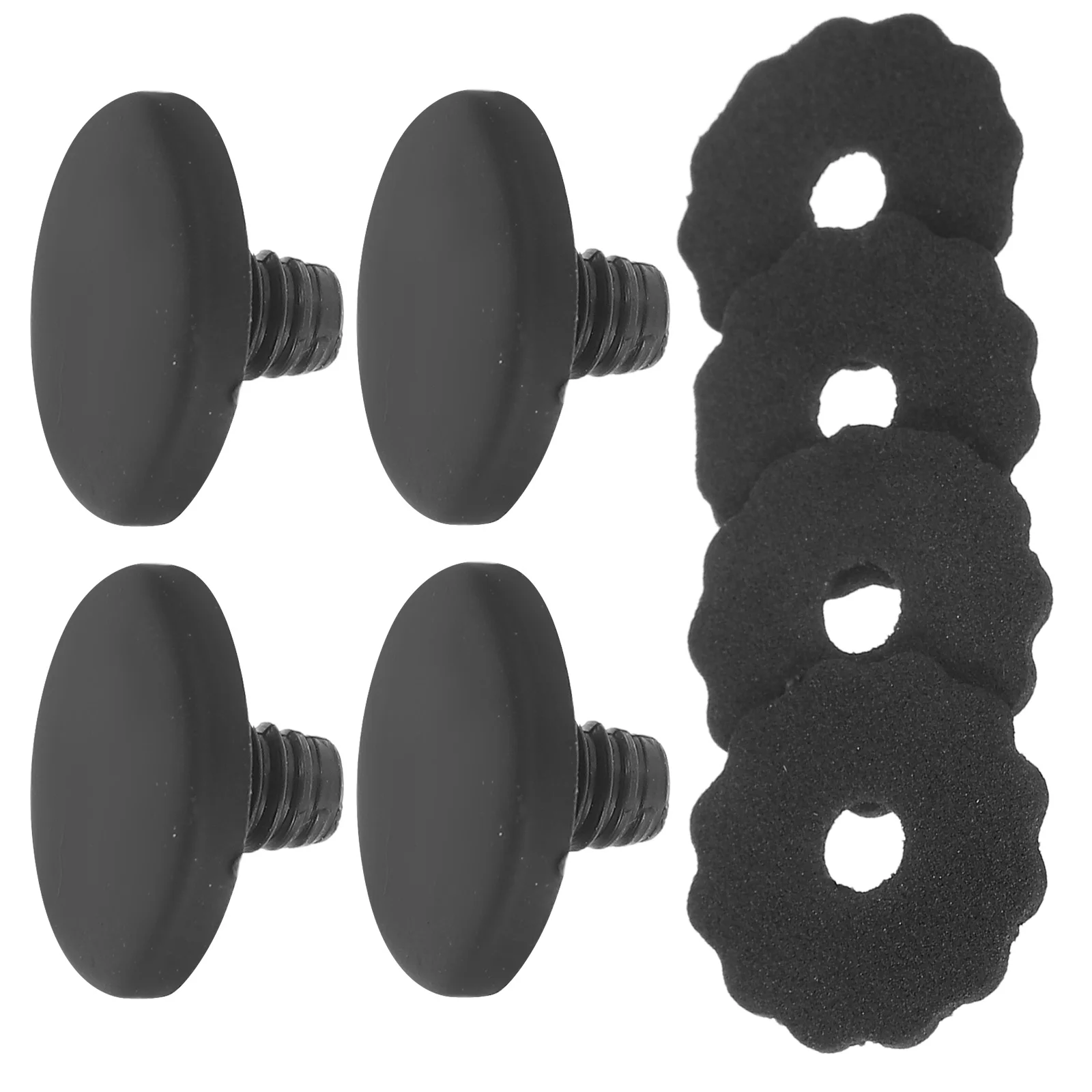 

4 Sets Umbrella Accessories Hat Professional Tip End Cap Fitting Rain Replacement Top Black