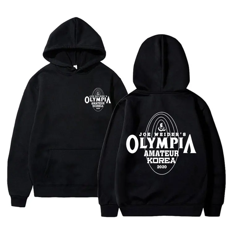 Olympia Amateur Korea Fitness Gym Pump Cover Print Hoodie Male Fashion Oversized Pullover Hoodies Men Casual Cotton Sweatshirt