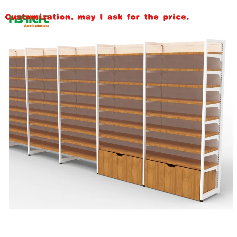 

custom.Heavy-Duty Double-Sided Iron Metal Retail Rack Display Low MOQ Gondola Shelving Supermarket and Retail Store