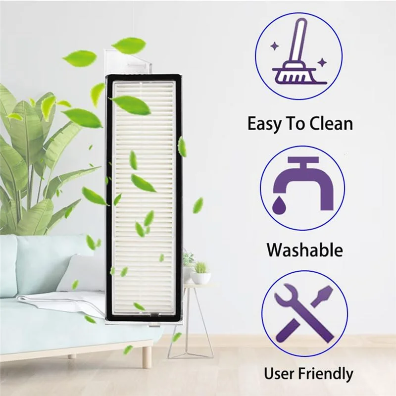

Classy-For Roborock Qrevo Curv Replacement Parts Accessories Hepa Filter Mop Cloth Dust Bag Main Side Brush