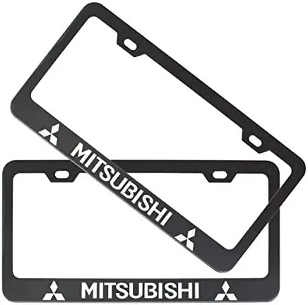 

2pcs Black Compatible with Mitsubishi License Plate Frame Tag License Frame (fit Black M-itsubishi Sy)