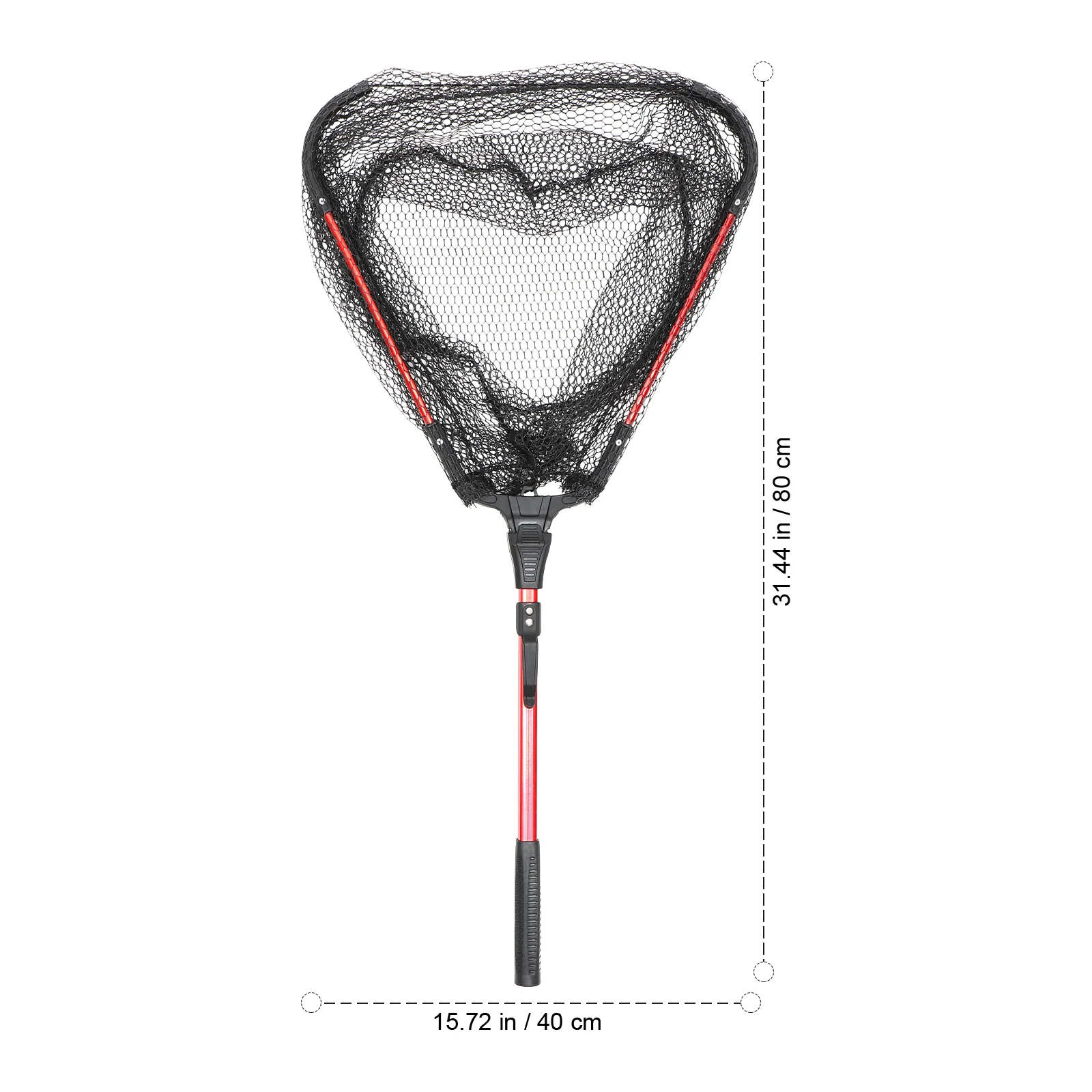 

Aluminum Alloy Folding Telescopic Handle Lightweight Net For Lake River Boat Fishing Fish Friendly Hand Dip Net Fishing