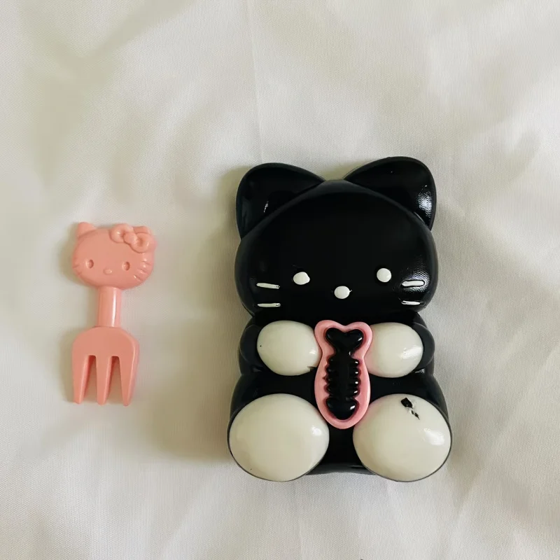 Czarny mały kot pluszowy zabawka sensoryczna łagodząca stres, powolnie rosnąca miękka zabawka łagodząca ciśnienie o wysokim odbiciu, wykonana z tworzywa sztucznego, do biura