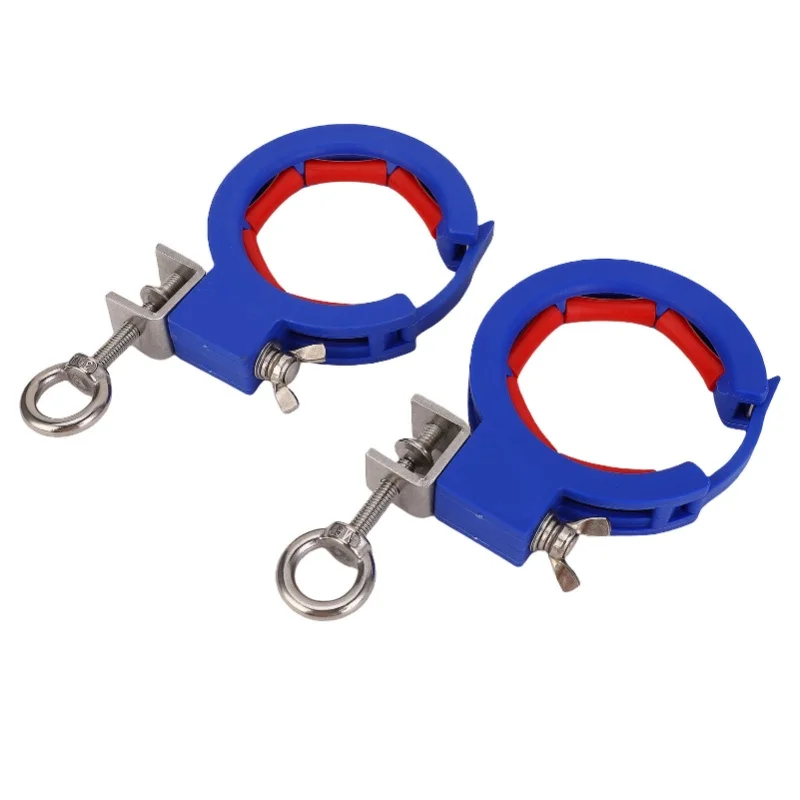 2PCS Cable Tray Roller Guide Thickened Nylon Stainless Steel Blue Adjustable Wire Threading Pulling Laying Pulley For Outdoor