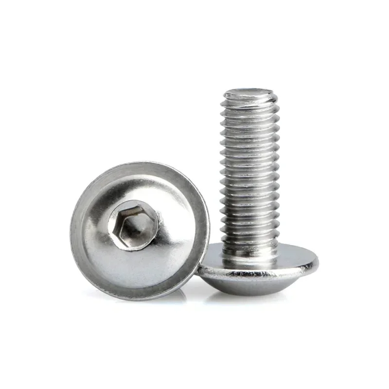 

uGbzwaIC 2pcs M4 stainless steel semi-circular head with pad hexagonal screw bolt home decoration screws bolts length 45mm-60mm