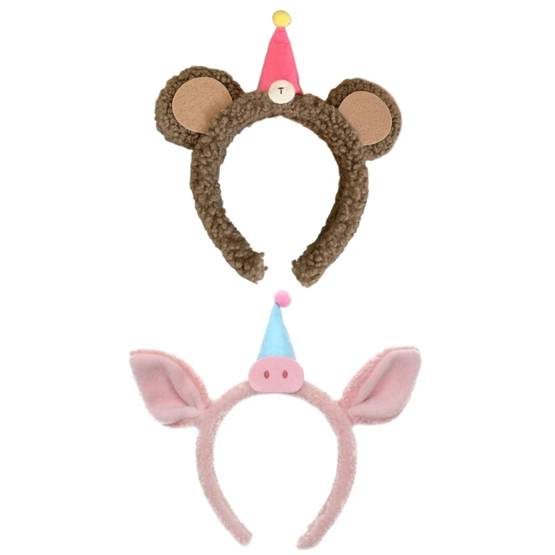 

Cosplay Bear Headband Party Costume Plush Hairband Hair Accessories Props