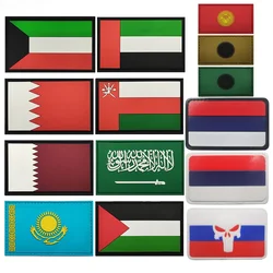 Nah östliche arabische russische Flagge PVC-Patches wasch bar militärische Moral Armband Klett verschluss DIY Uniformen Rucksäcke Zubehör