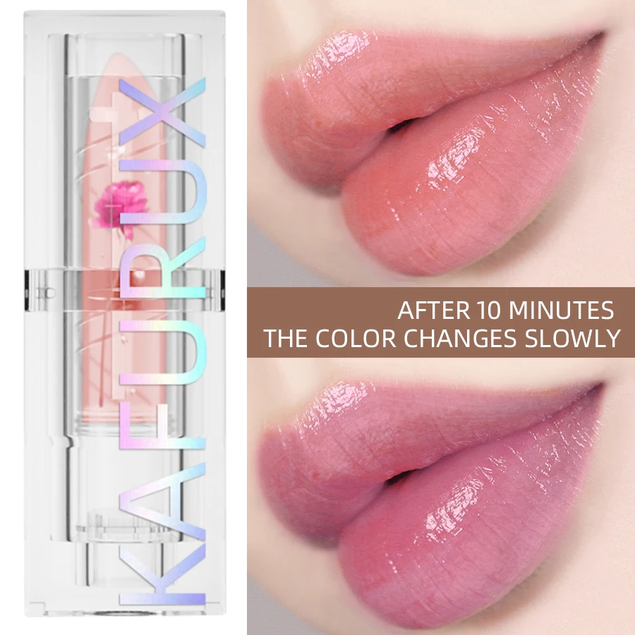 Température gelée couleur changeante paillettes rouge à lèvres hydratant teinte pour les lèvres maquillage rose Sexy baume à lèvres soin des lèvres maquillage pour les femmes