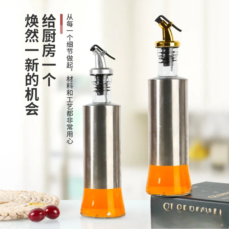 Oil Bottle Nozzle Bottle Stopper Kitchen Press Type Soy Sauce and Vinegar Bottle Oil Pouring Device Kitchen Gadgets Cooking