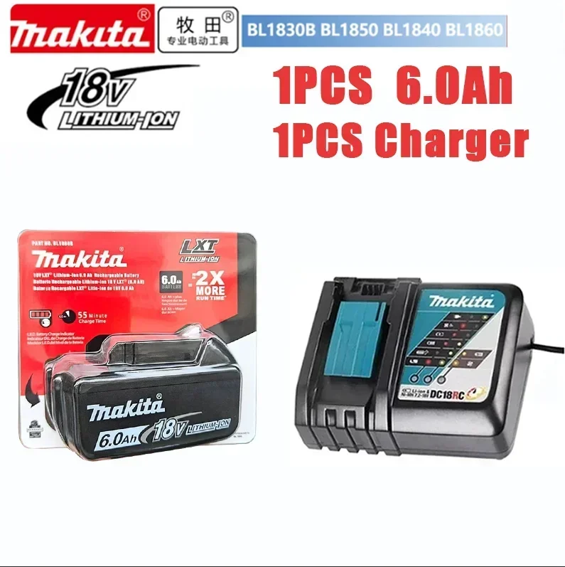 6000mAh 100% Originele Makita 18V Oplaadbare Batterij voor Makita 18V BL1830 BL1830B BL1860 BL1860B BL1850 BL1850B Elektrisch Gereedschap
