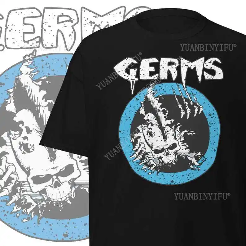 The Germs T-Shirt: Los Angeles Punk Rock Band Tee Cotton Vintage Round Neck Hip Hop Men Women Streetwear Tees Short Sleeve