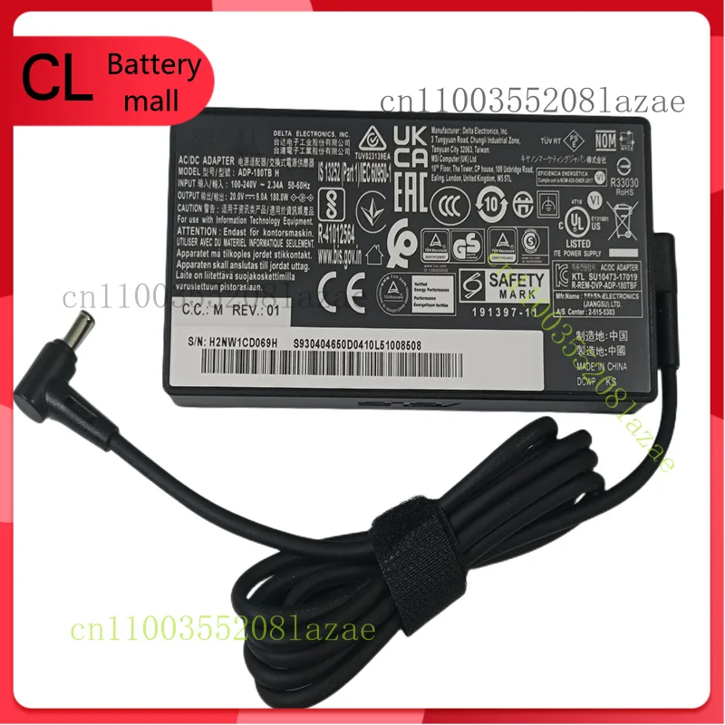 

New 4.5mm 6.0mm ADP-180TB H for ASUS ROG Zephyrus G14 GA401IV-HA258R 180W 20V 9A