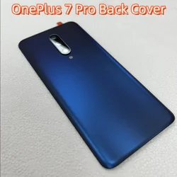 For Oneplus 7 Pro Glass Back Battery Cover Rear Door Housing Panel Case One Plus 1+ 7 pro With Camera Len+Adhesive Replace