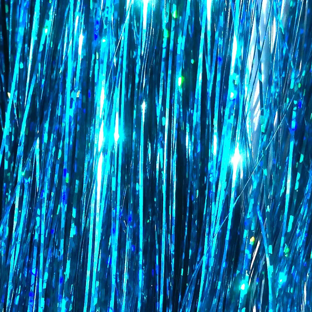 Extensiones coloridas, Kit de oropel de pelo sintético de hadas, accesorios para el cabello elásticos con purpurina brillante resistente al calor para niñas y mujeres