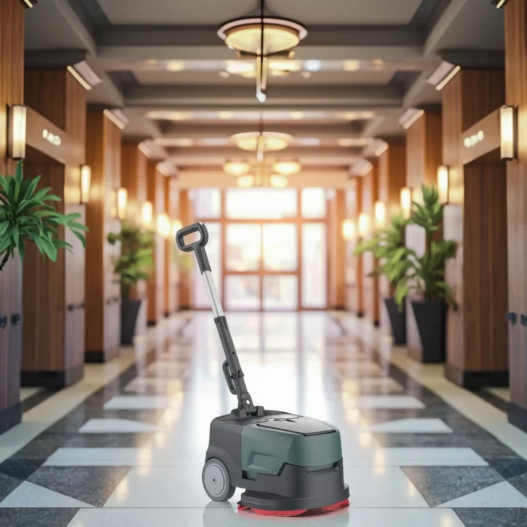 

Cross-border GS05 Manual Scrubber Machine Dryer Easy Workshop Operation With Scrubber Brush And Motor For Restaurant Cleaning