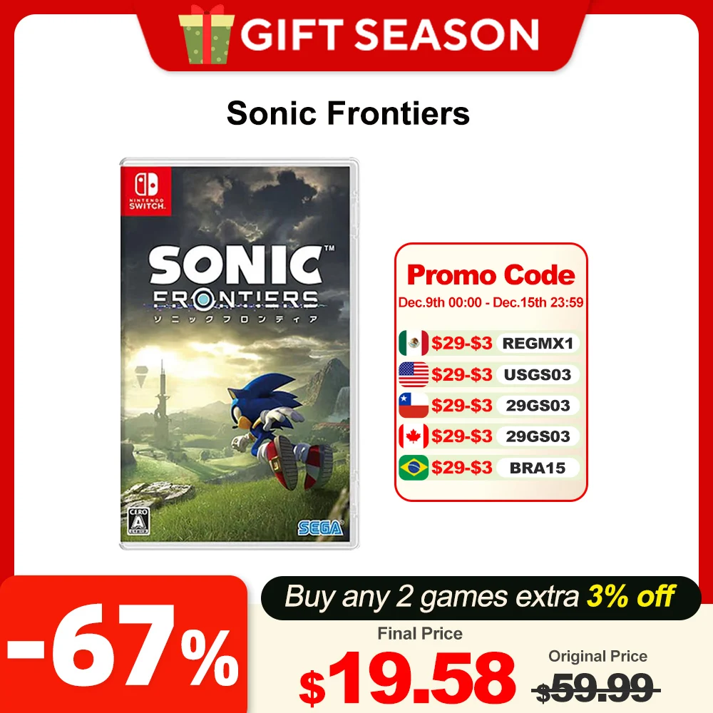 Sonic Frontiers jogos Nintendo Switch Games Console, Cartão de jogo físico oficial, Console OLED Lite, 100% Promoções