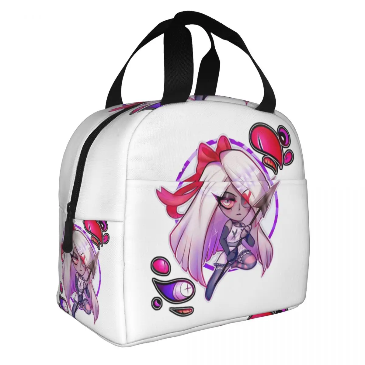 Hazbins Anime Animation Hotel Lunch Bag Men Women Warm Cooler Insulated Lunch Box for School