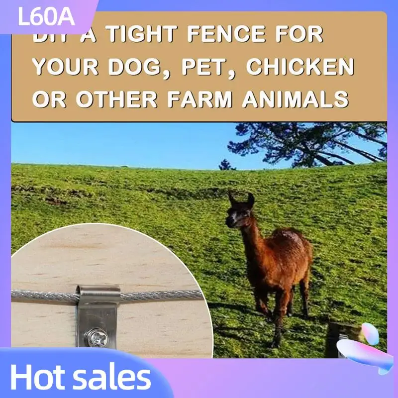 

L60A 2 Set Wire Fence Clips, Fence Wire Clamps Aluminum For 12-16 Gauge Welded Wire To Wood, Metal Or Vinyl Fence