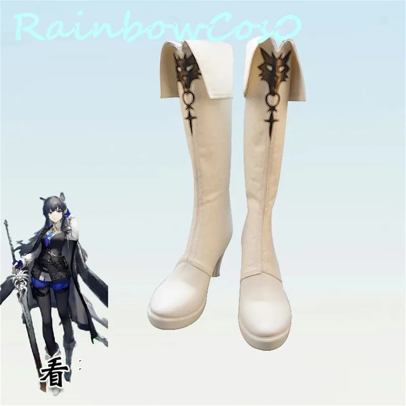 

Arknights Texas the Omertosa Cosplay Shoes Boots Game Anime Halloween Christmas RainbowCos0 W2908