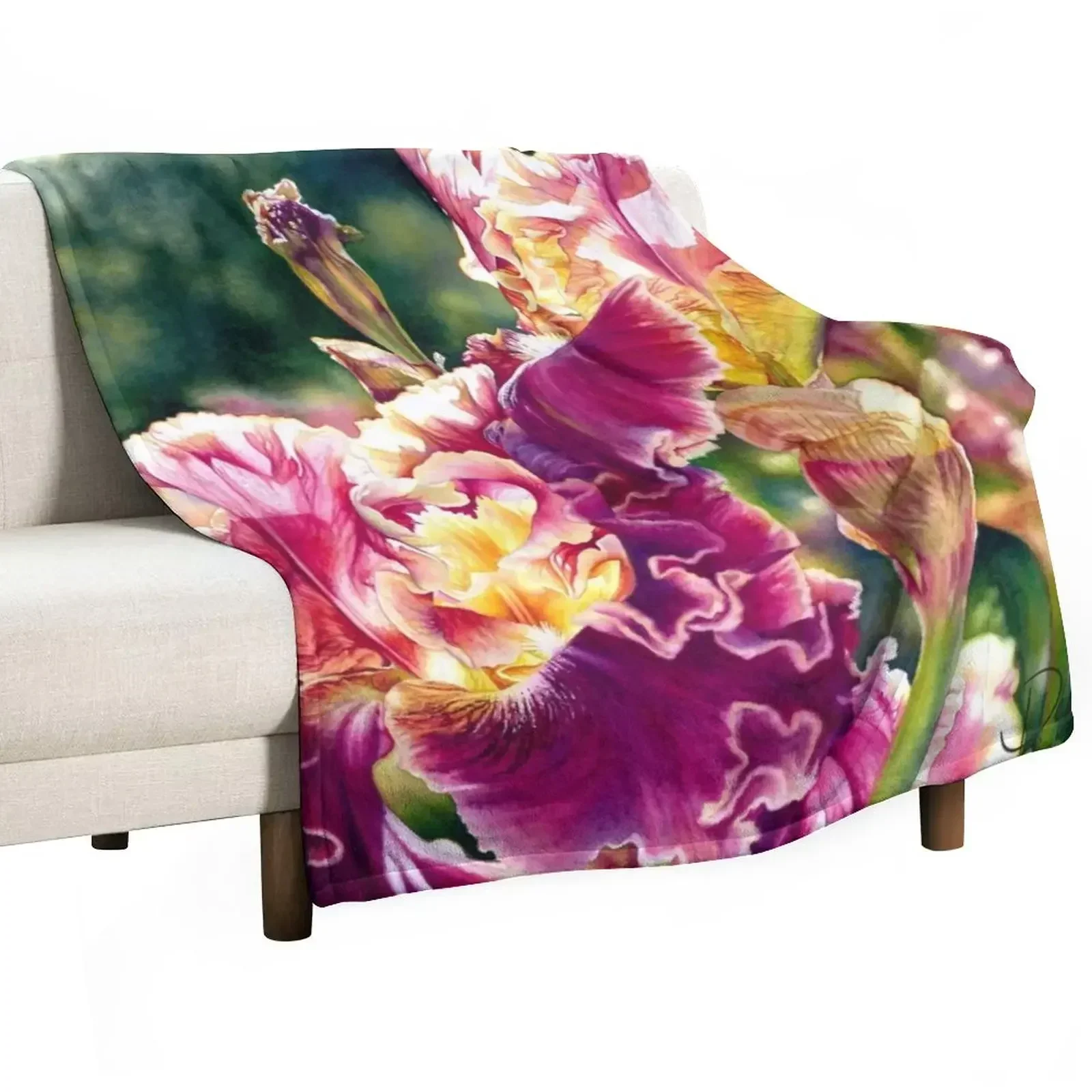 Springtime Awakening Watercolor Painting 24x18 Throw Blanket Moving Nap Large Blankets